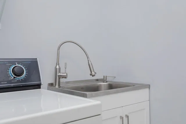 a view of a balcony with an outdoor space