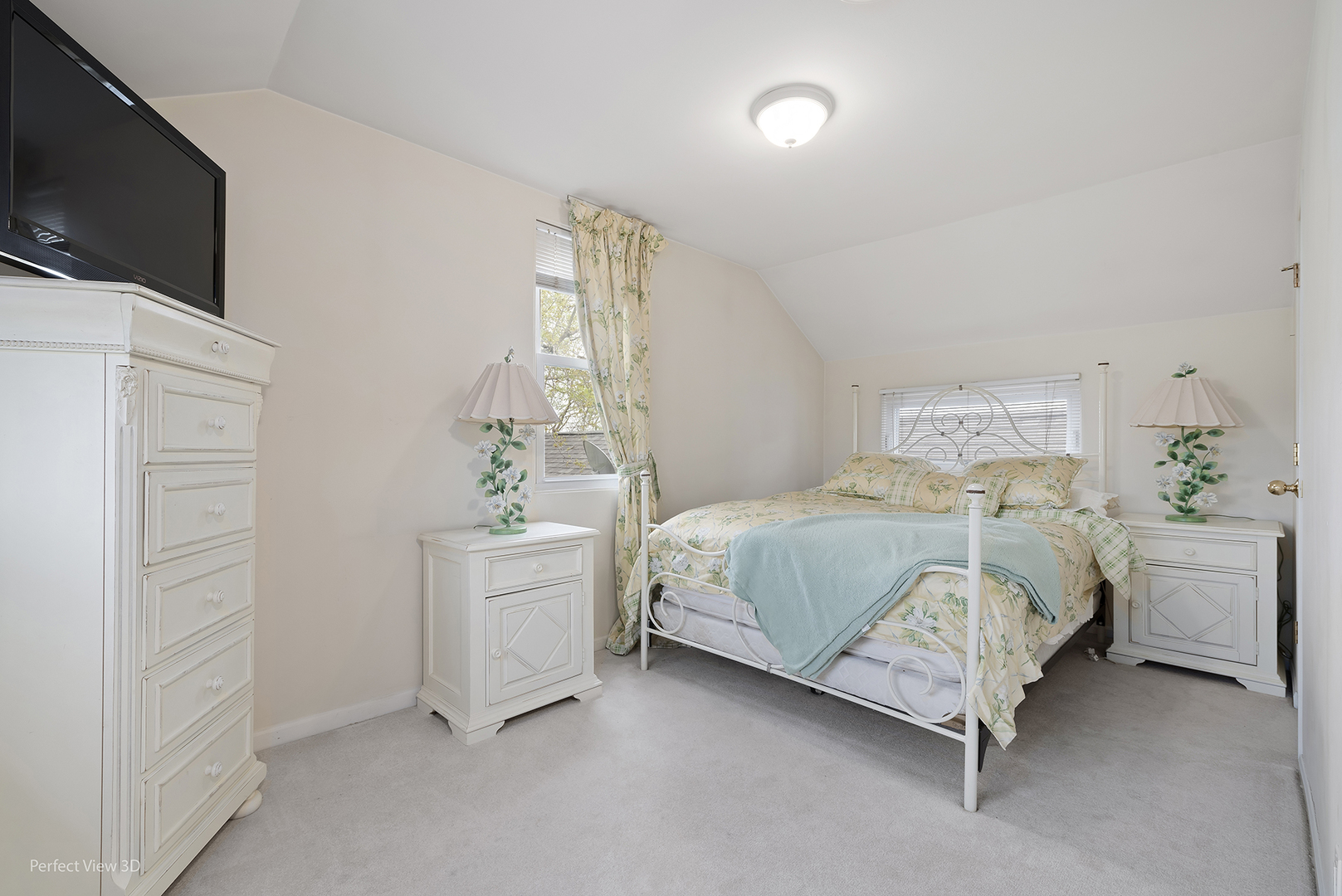 2580 Van Dyke Road Minooka, IL 60447 - Photo 19 of 32 a bedroom with a bed and a flat screen tv