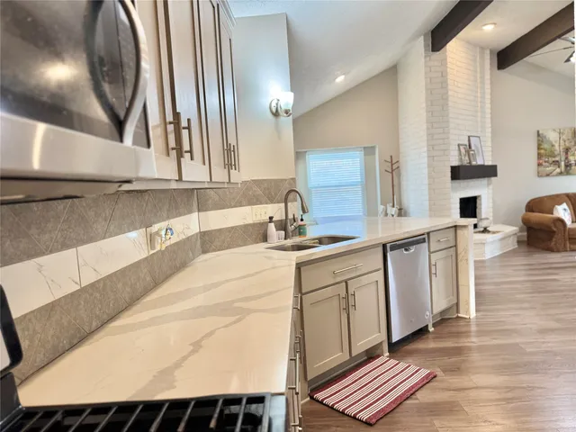 a view of wooden door