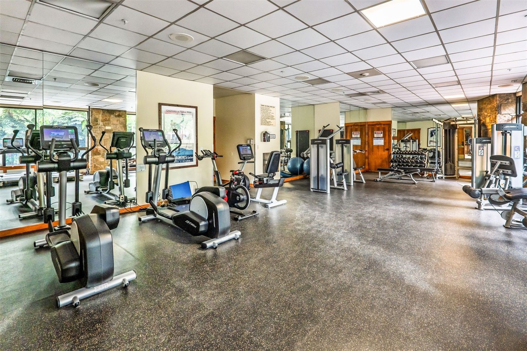 600 Columbine Road, Unit 5305 Breckenridge, CO 80424 - Photo 22 of 36 a view of a room with gym equipment