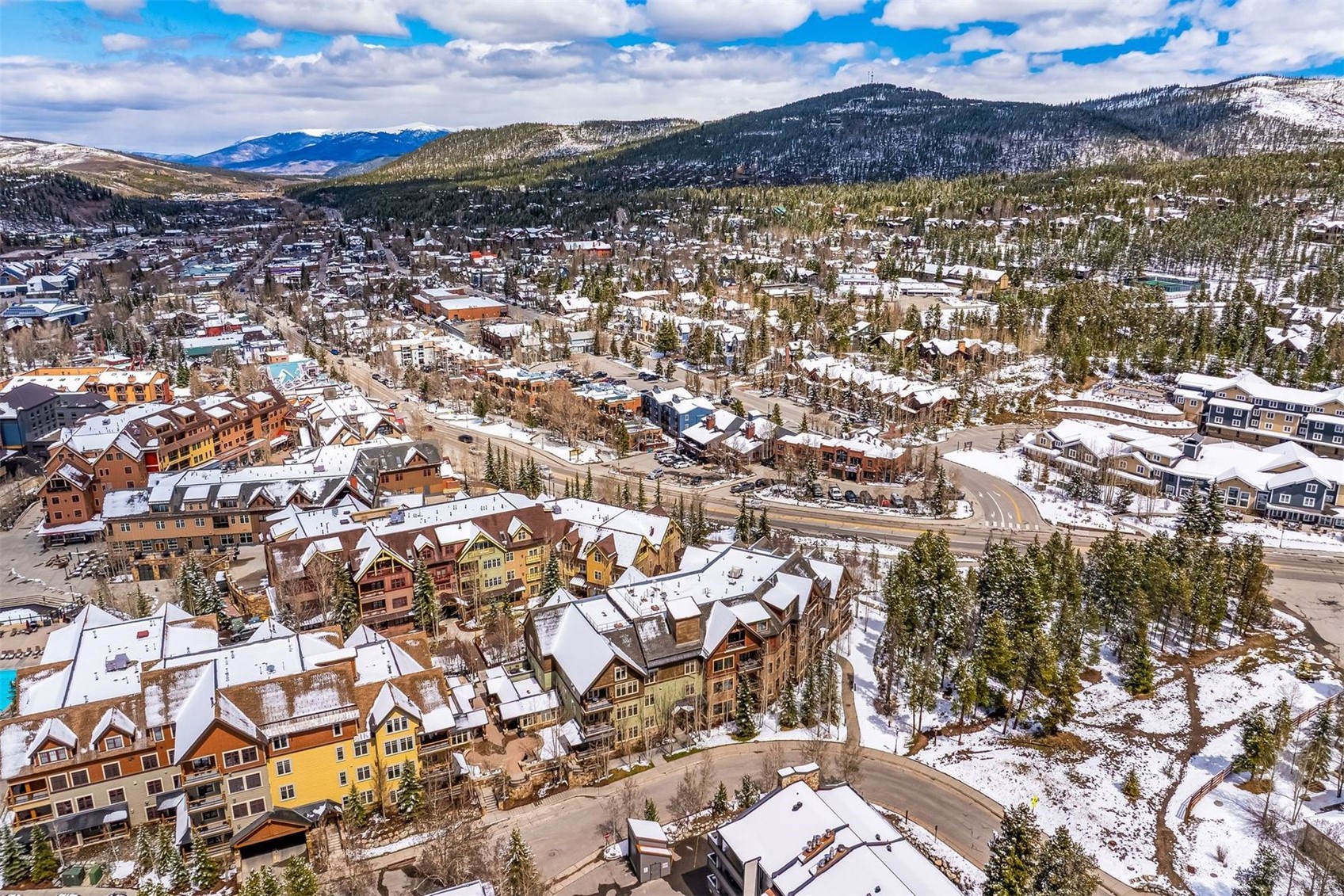 600 Columbine Road, Unit 5305 Breckenridge, CO 80424 - Photo 31 of 36 a view of a city with mountain