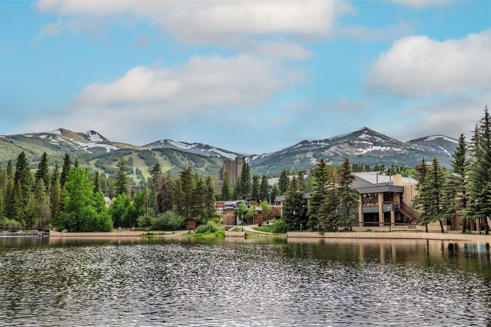 600 Columbine Road, Unit 5305 Breckenridge, CO 80424 - Photo 36 of 36 a front view of a house with a yard