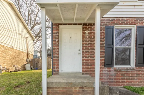 a view of front door of house
