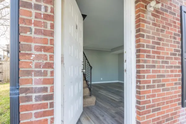 a view of a brick wall