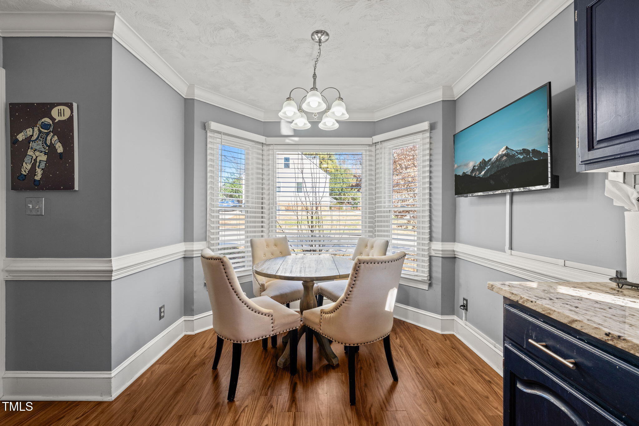 3701 East Jameson Road Raleigh, NC 27604 - Photo 10 of 26 a view of a dining room with furniture window and outside view