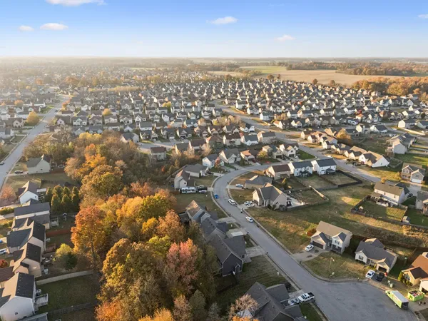 an aerial view of multiple house