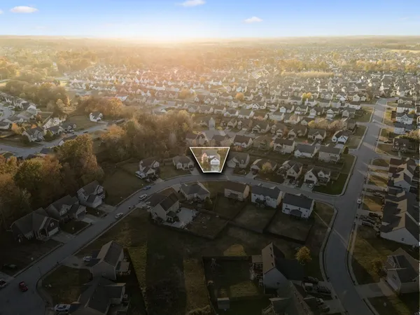 an aerial view of multiple house