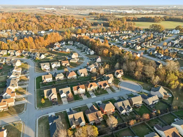 an aerial view of multiple house