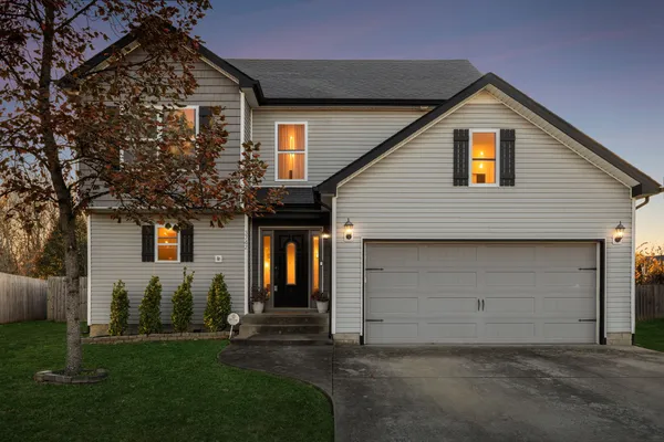 a front view of house with yard