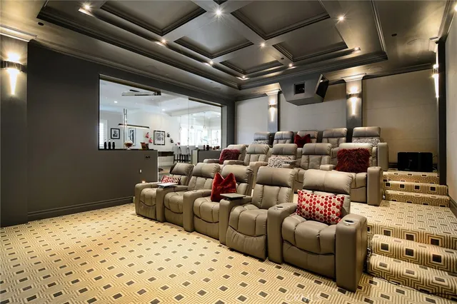 a view of a building with a swimming pool and outdoor space