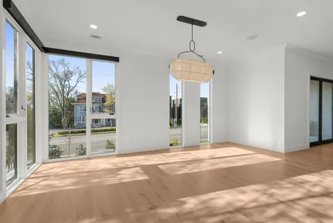 a view of livingroom with kitchen