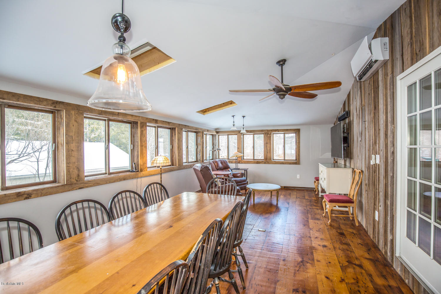 3 Tyringham Road Monterey, MA 01245 - Photo 11 of 24 a view of a a dining room with furniture window and wooden floor