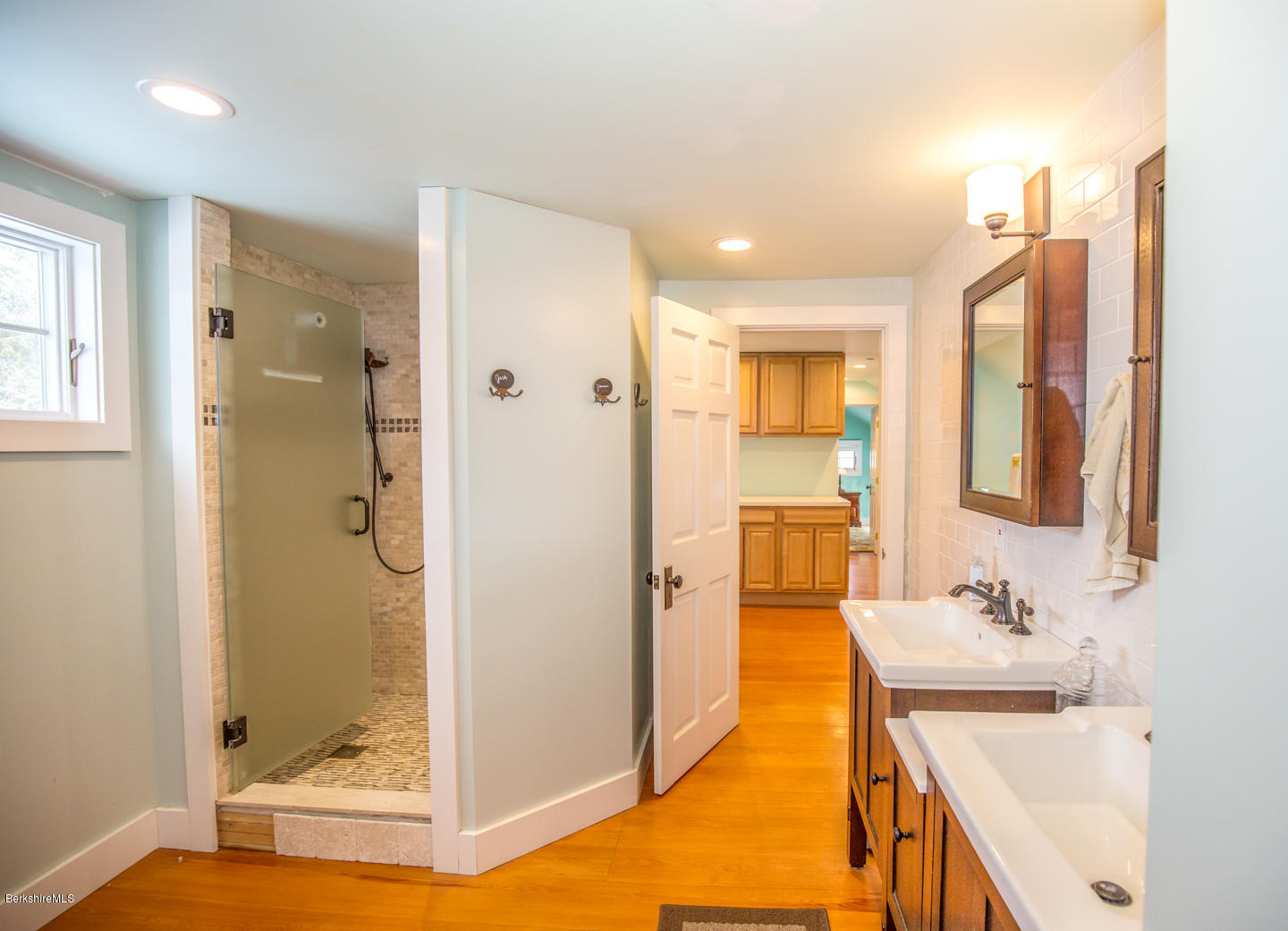 3 Tyringham Road Monterey, MA 01245 - Photo 19 of 24 a bathroom with a tub sink shower and mirror