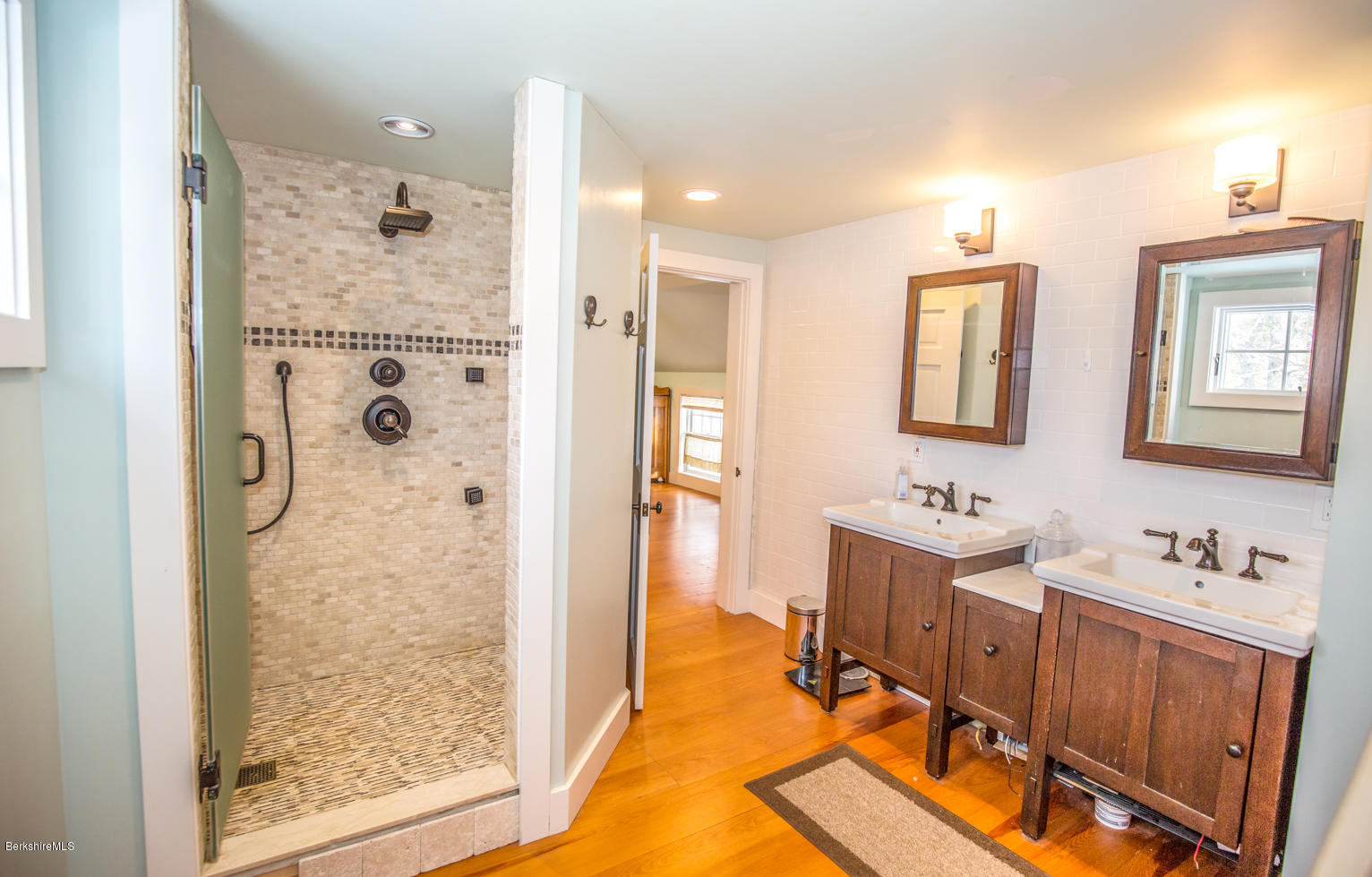 3 Tyringham Road Monterey, MA 01245 - Photo 20 of 24 a bathroom with a tub shower vanity and a sink