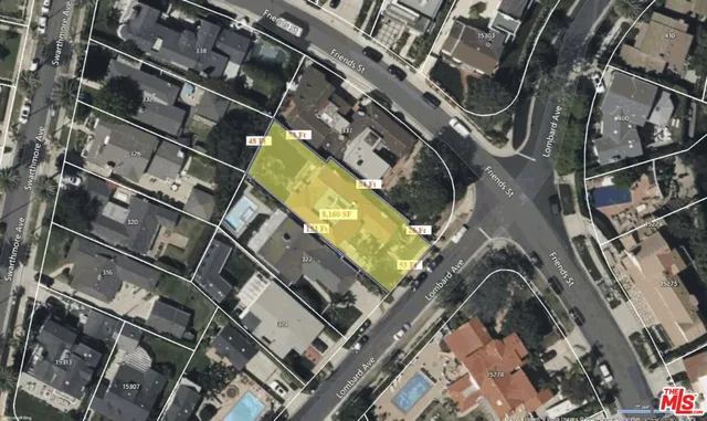 an aerial view of a building