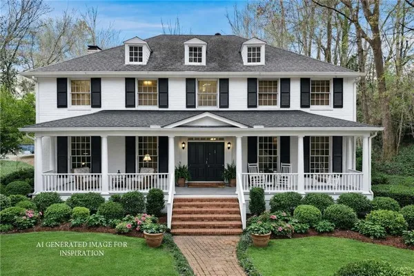 a house view with a garden space
