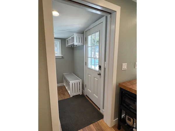 a view of entryway with a window and a window