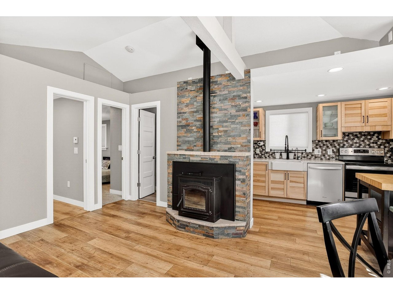 11826 Brook Road Golden, CO 80403 - Photo 5 of 28 Living Room Pellet Stove