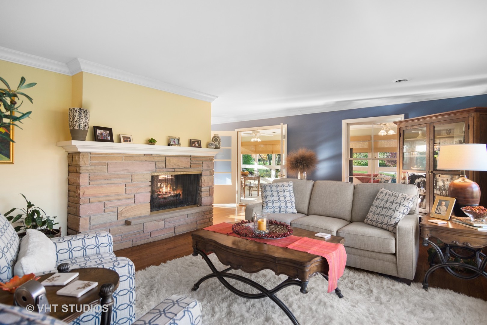 1857 Thomas Atkinson Road Inverness, IL 60067 - Photo 3 of 40 a living room with furniture and a fireplace