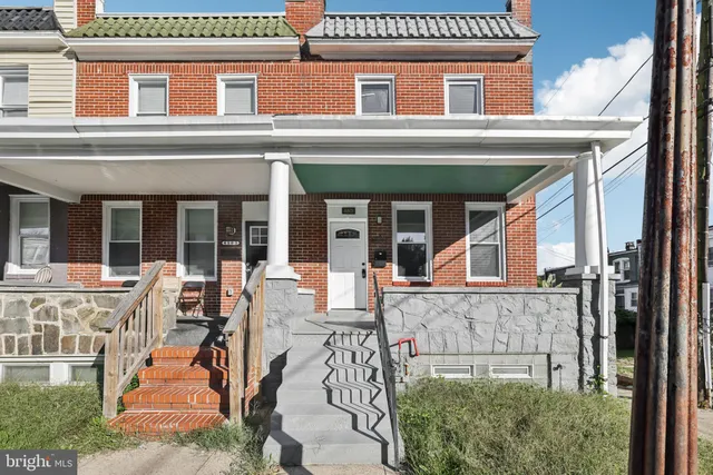 front view of a house with a porch