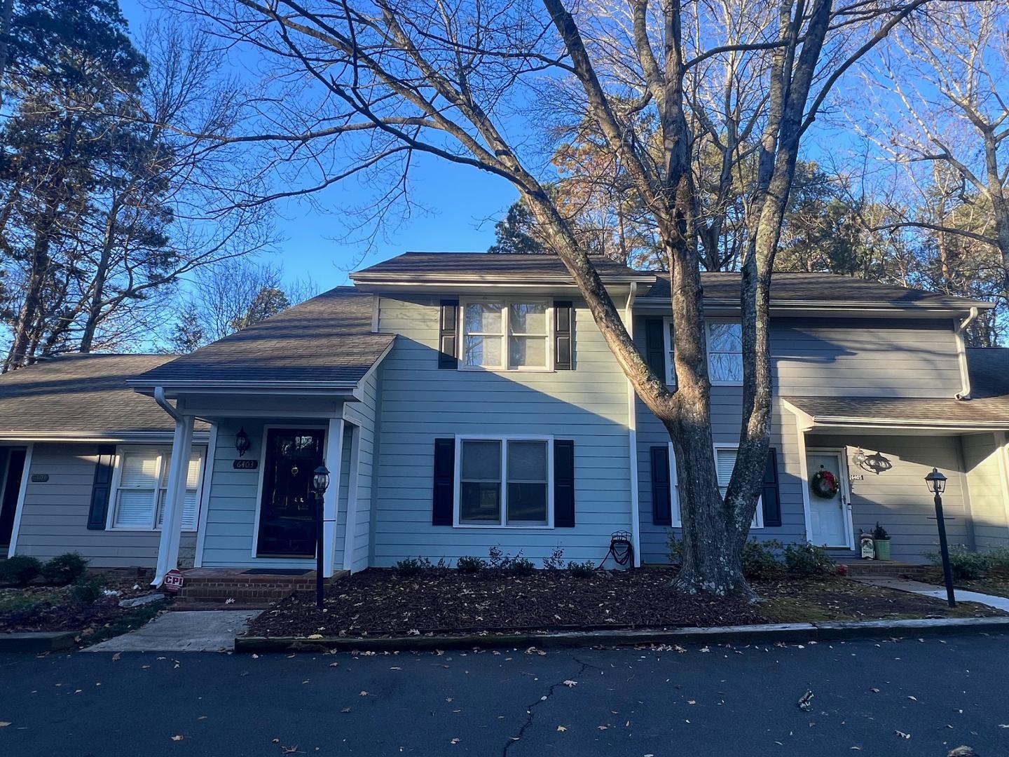 a front view of a house