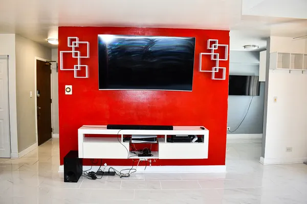 a building with an outdoor space