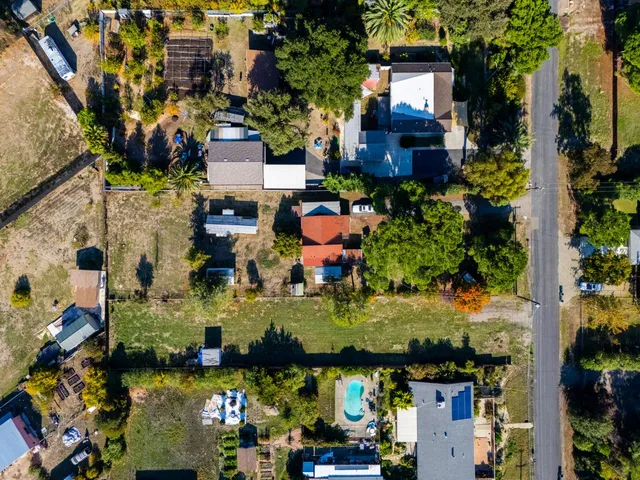 an aerial view of a city