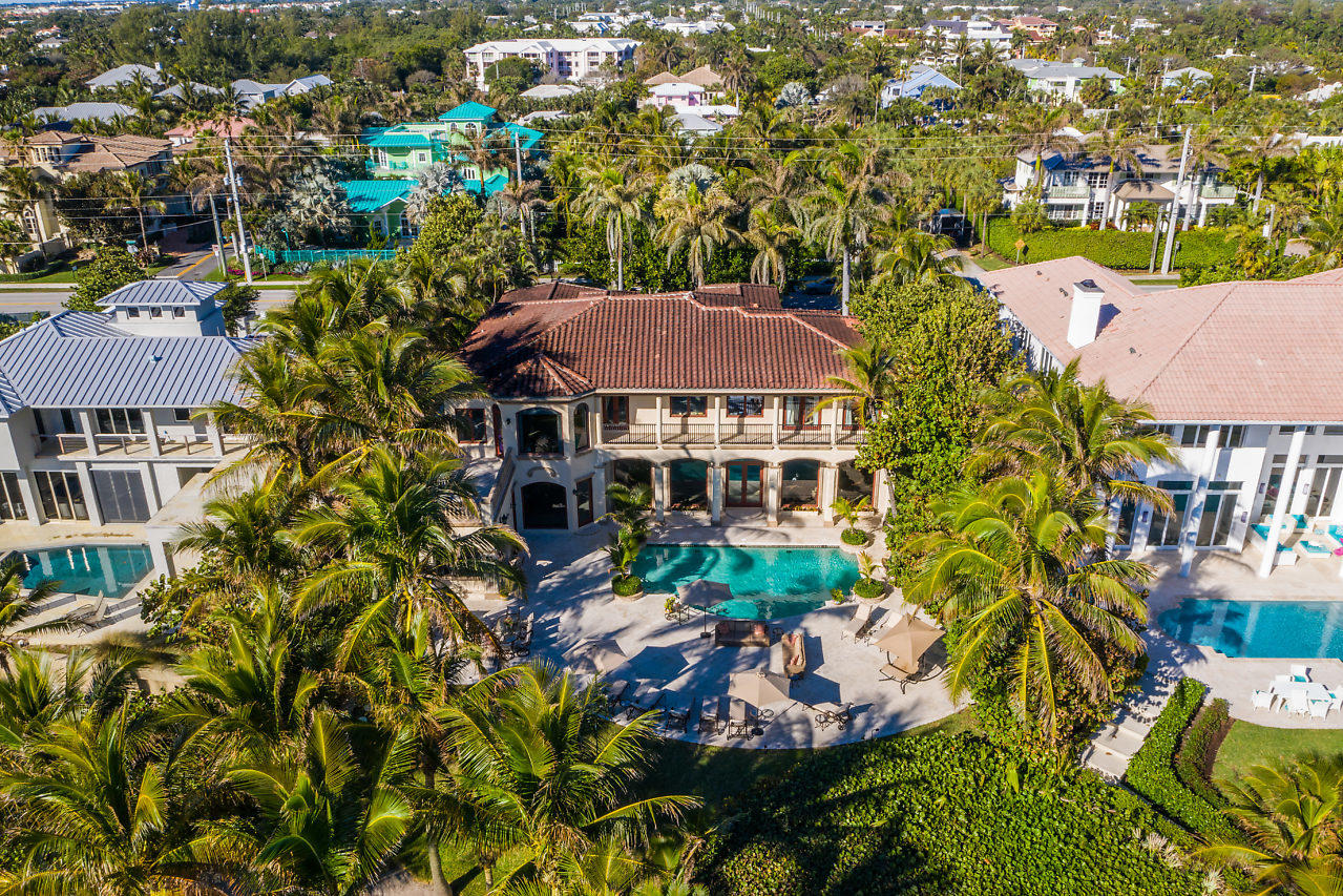 719 North Ocean Boulevard Delray Beach, FL 33483 - Photo 52 of 56 an aerial view of a house with yard swimming pool and outdoor seating