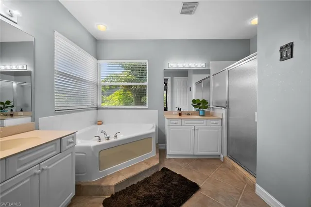 a view of a yard with an outdoor space