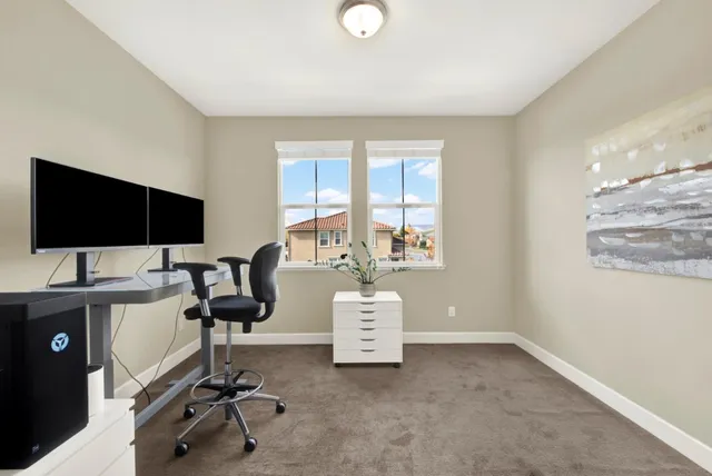 a view of a workspace with a window