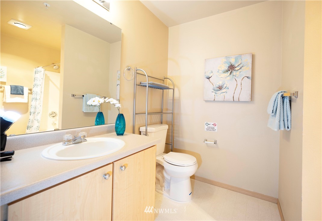 10709 Valley View Road, Unit A301 Bothell, WA 98011 - Photo 19 of 26 a bathroom with a sink toilet and vanity