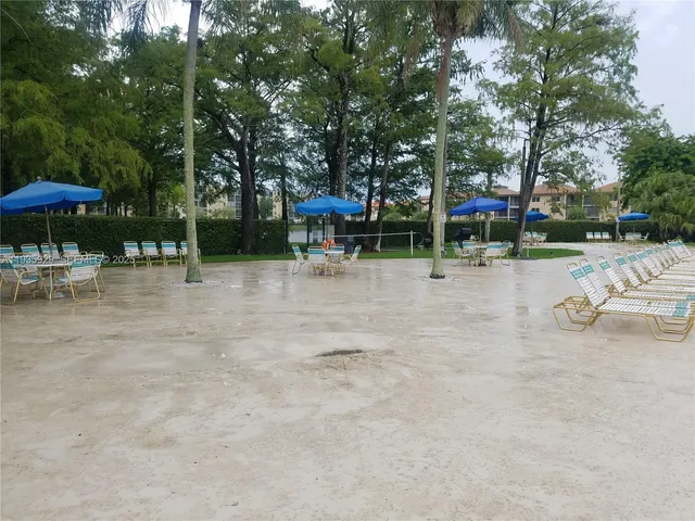 a view of outdoor space with seating