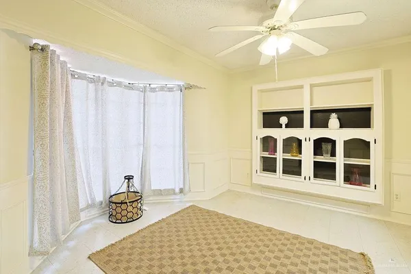 a view of a bedroom with a window