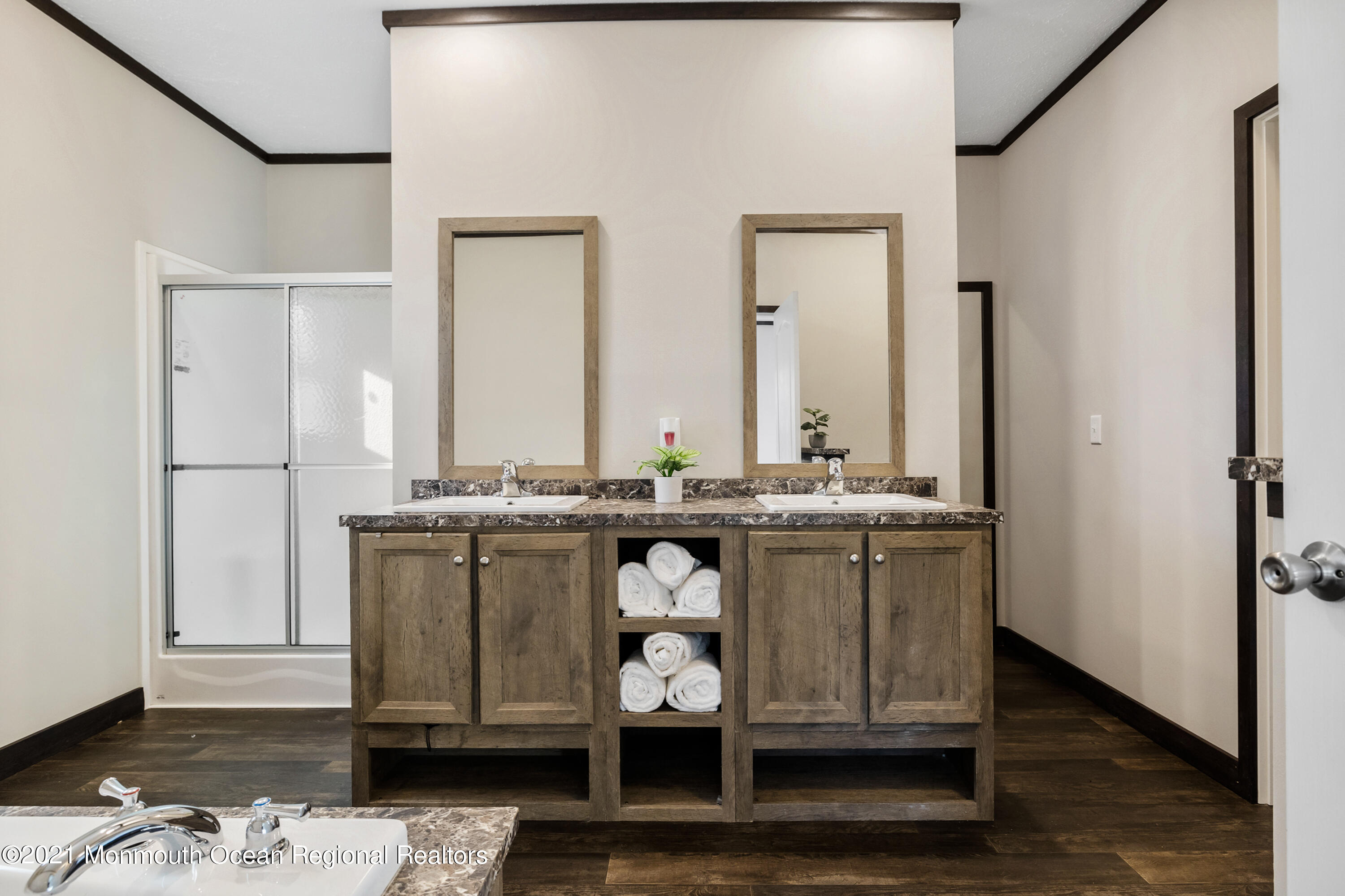 296 Trenton Lakewood Road Cream Ridge, NJ 08514 - Photo 15 of 35 a view of living room with granite countertop furniture and wooden floor