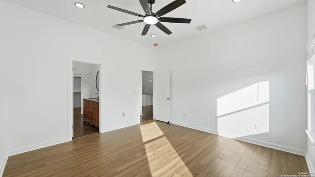 a bathroom with a window