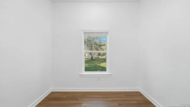 an empty room with a window