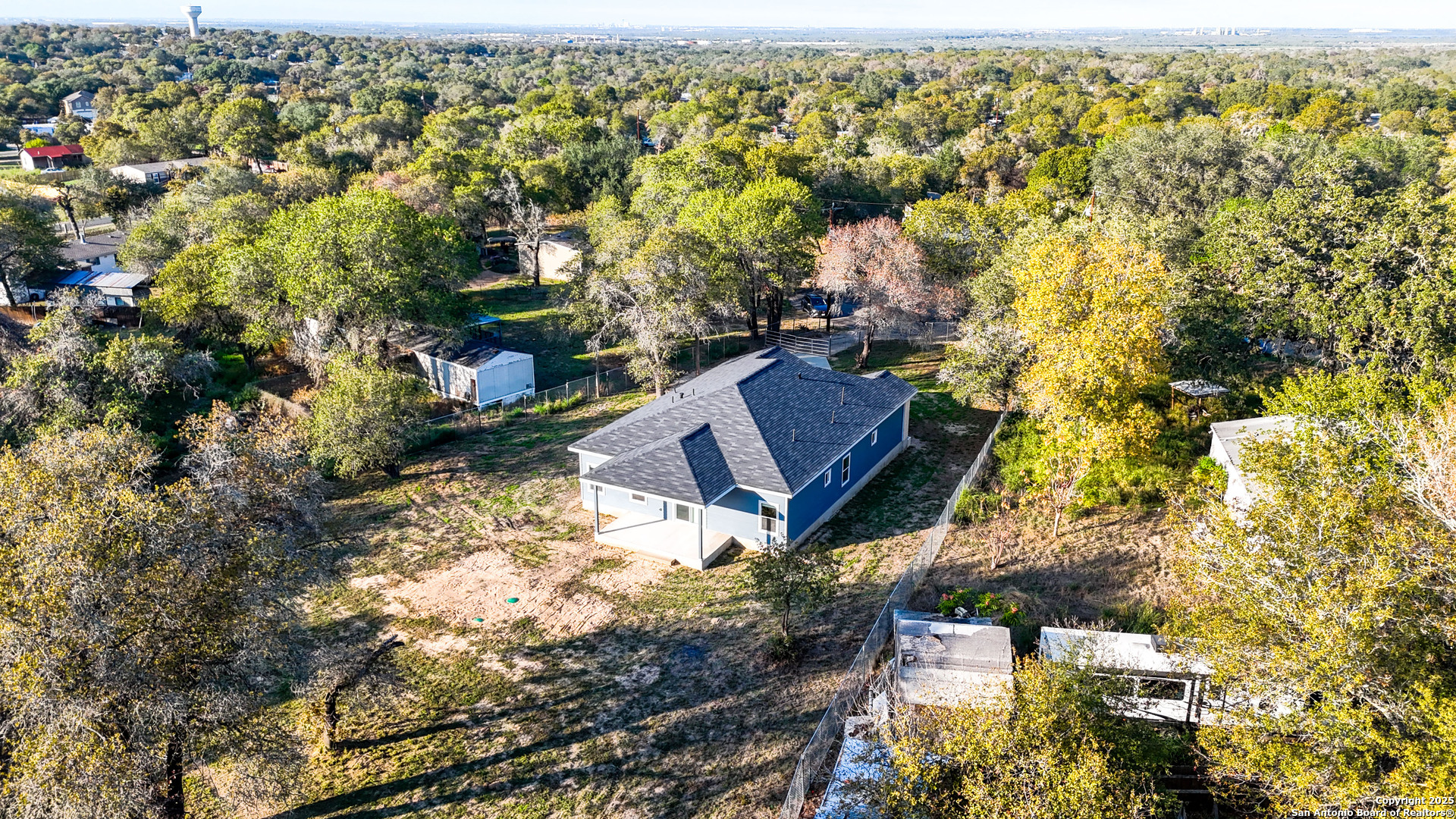 4606 Lee Way Elmendorf, TX 78112 - Photo 41 of 45 an aerial view of residential house with outdoor space