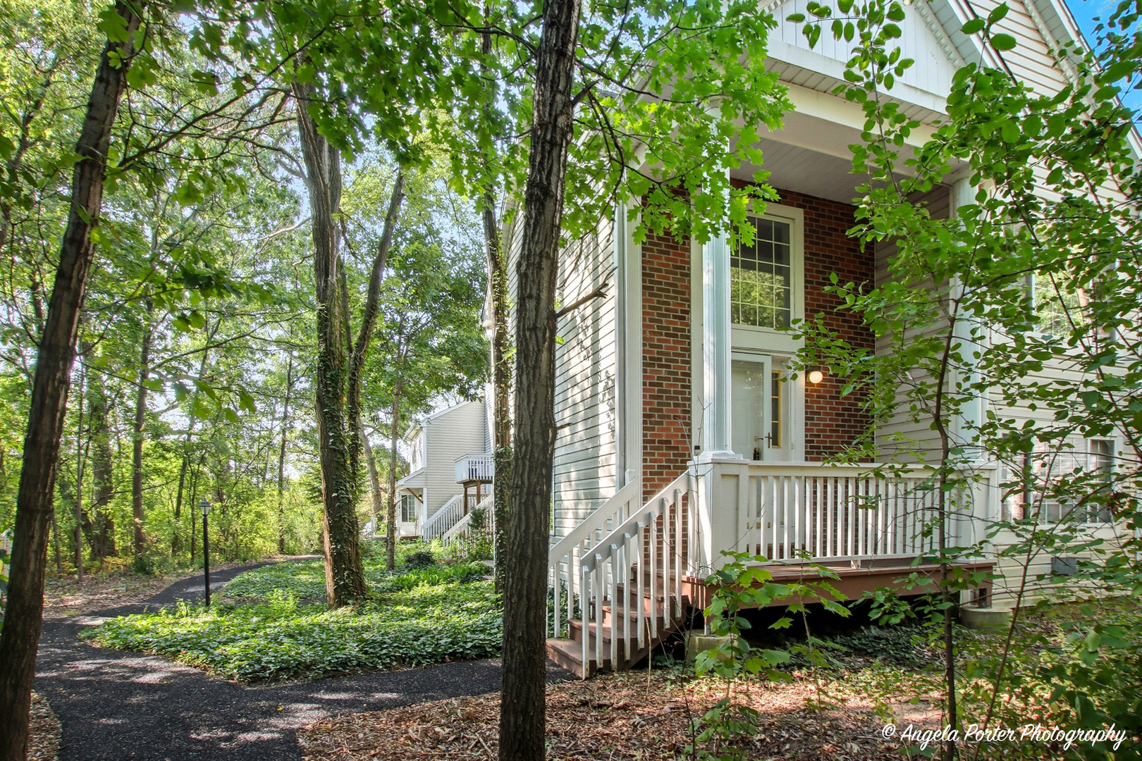 a view of a house with a deck