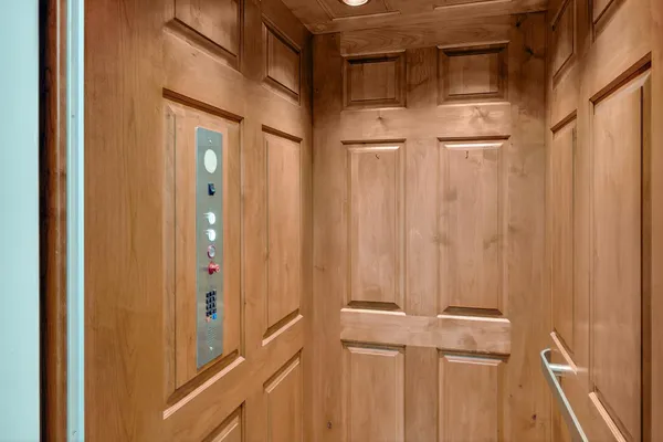 a view of a door and wooden door