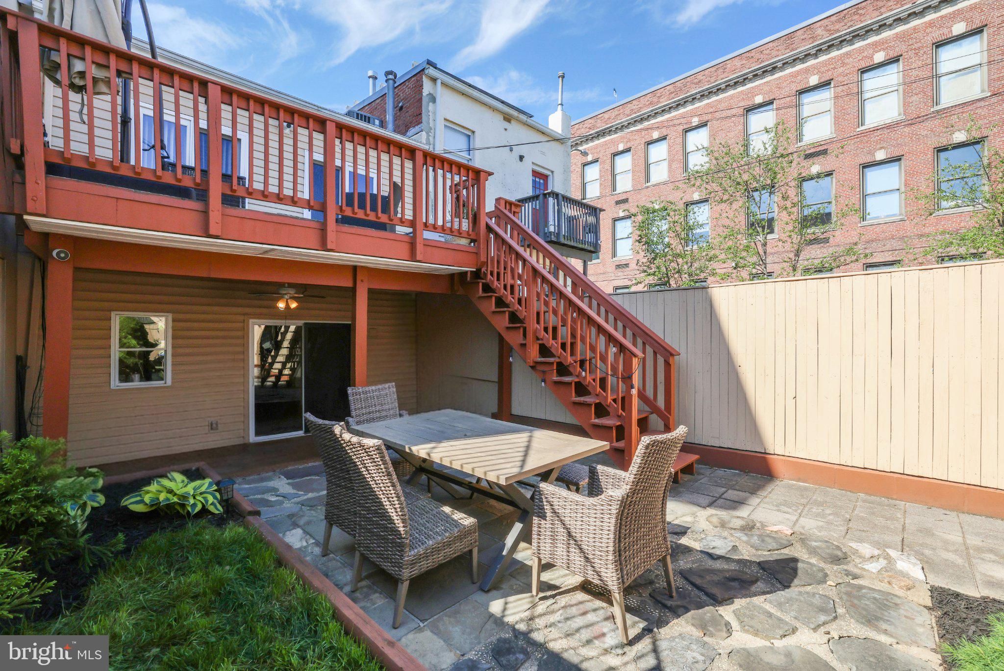 407 O Street Northwest Washington, DC 20001 - Photo 40 of 47 Charming outdoor retreat with deck.
