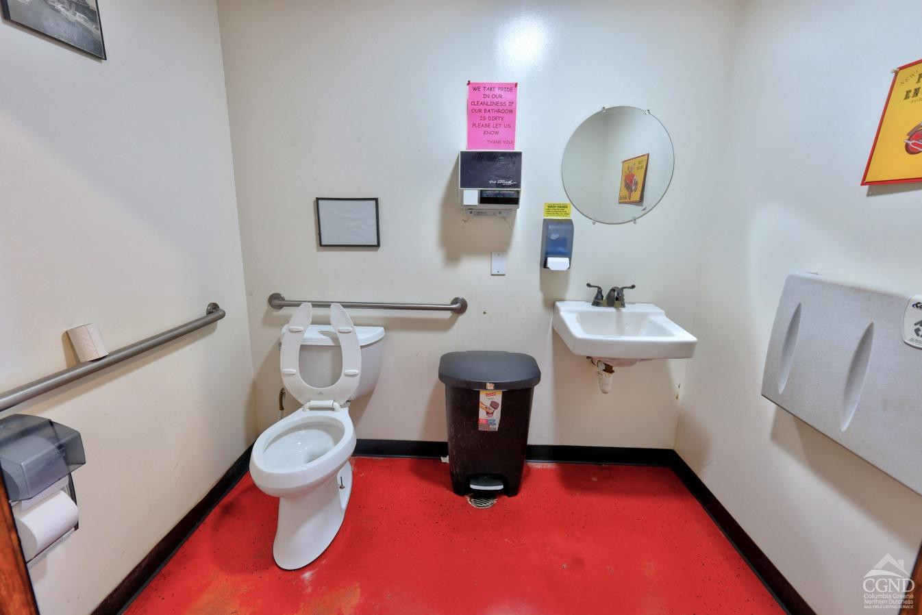36422 Highway 23 Roxbury, NY 12434 - Photo 48 of 70 a bathroom with a sink toilet and a mirror