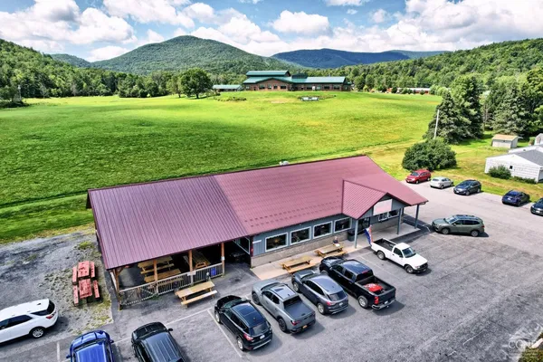 an aerial view of multiple house