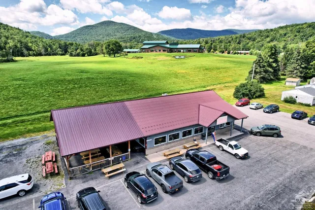 an aerial view of multiple house