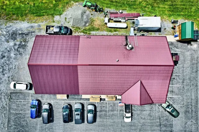 an aerial view of multiple house