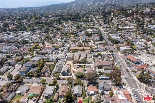 an aerial view of a city