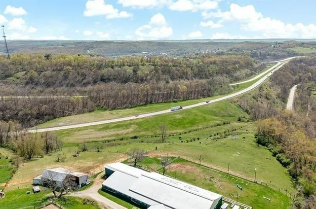 a view of a lake with a mountain
