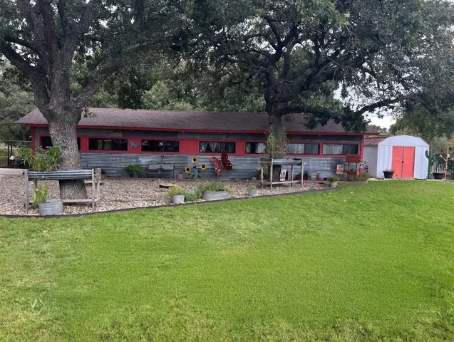 a view of outdoor space with seating area
