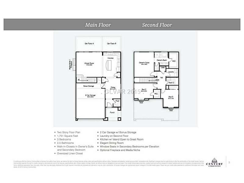 8813 Melridge Road Las Vegas, NV 89148 - Photo 28 of 28 1st Floor Plan.