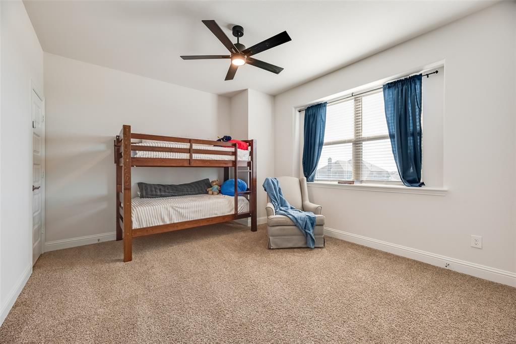 561 Randys Way Pilot Point, TX 76258 - Photo 21 of 34 a bedroom with bunk bed and a window