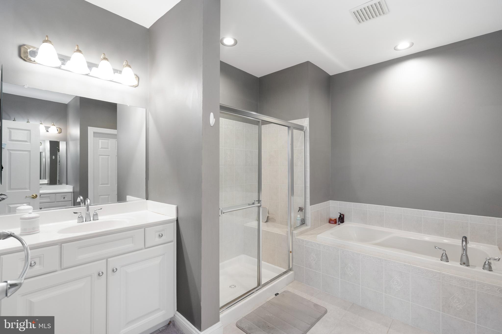 818 Hidden Bluff Circle Catonsville, MD 21228 - Photo 17 of 36 a bathroom with a tub a sink and mirror